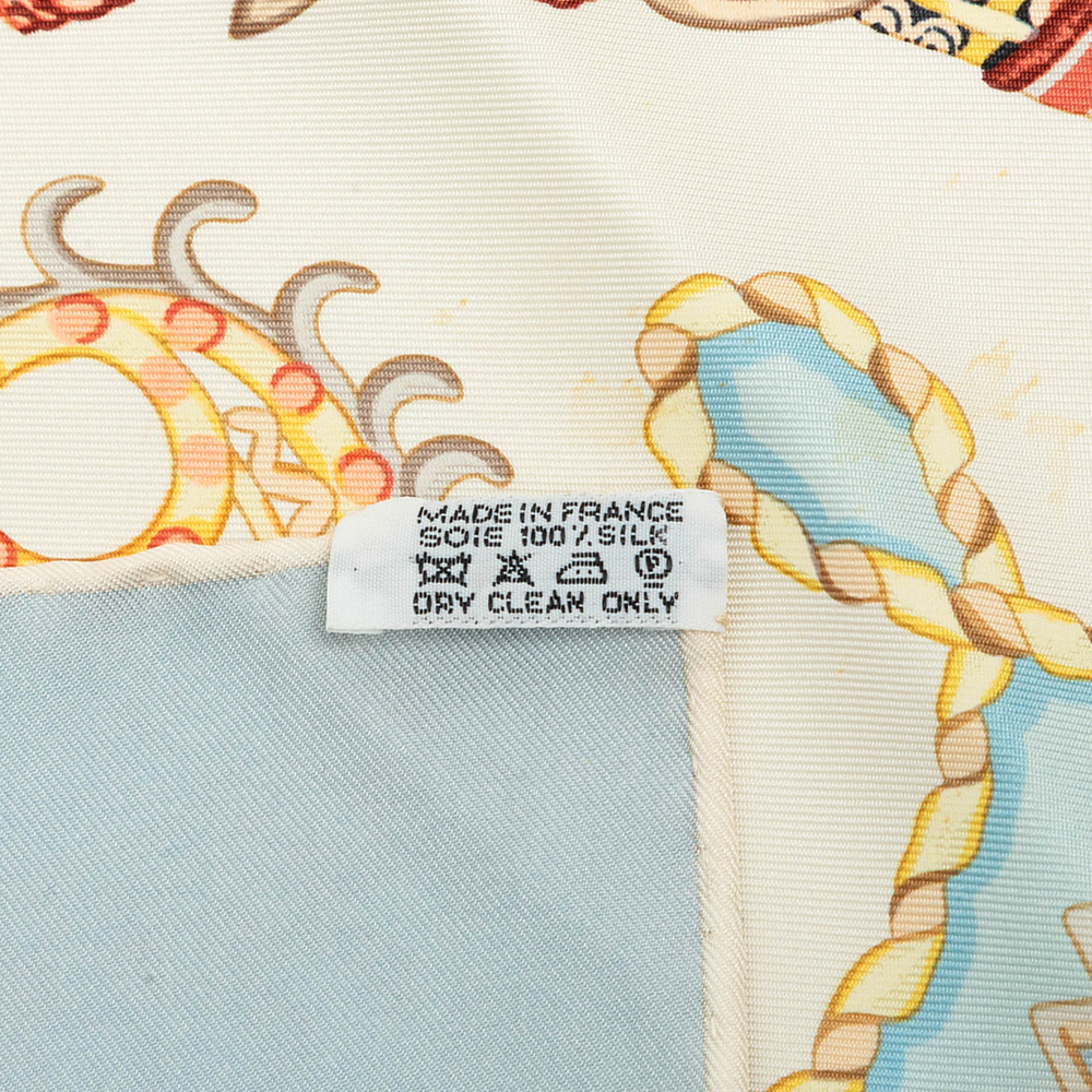 Pre-Loved Hermes Paperoles Silk Scarf 90 - Picture 6 of 9